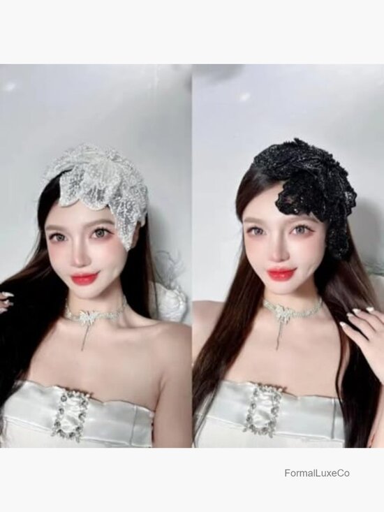 Vintage Fascinator Headpiece with Sparkling Beads for Weddings & Parties